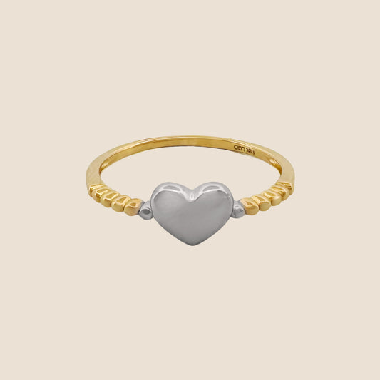 Two-Tone Heart Accent Ring7 