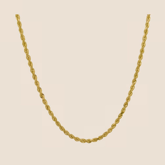 3MM Rope Chain16 Yellow Gold