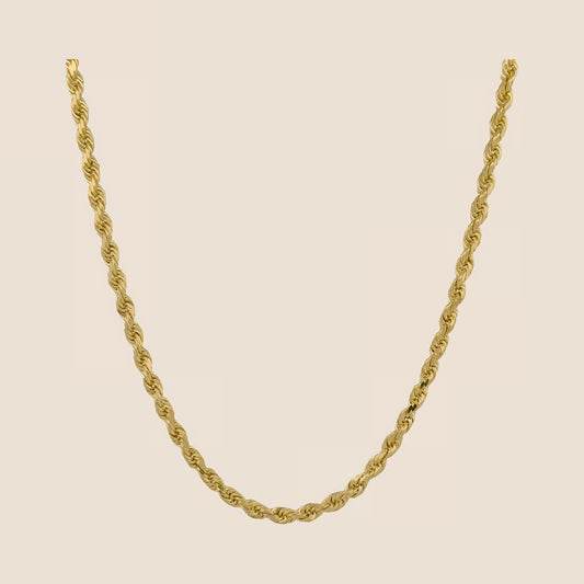 3.5MM Rope Chain20 Yellow Gold
